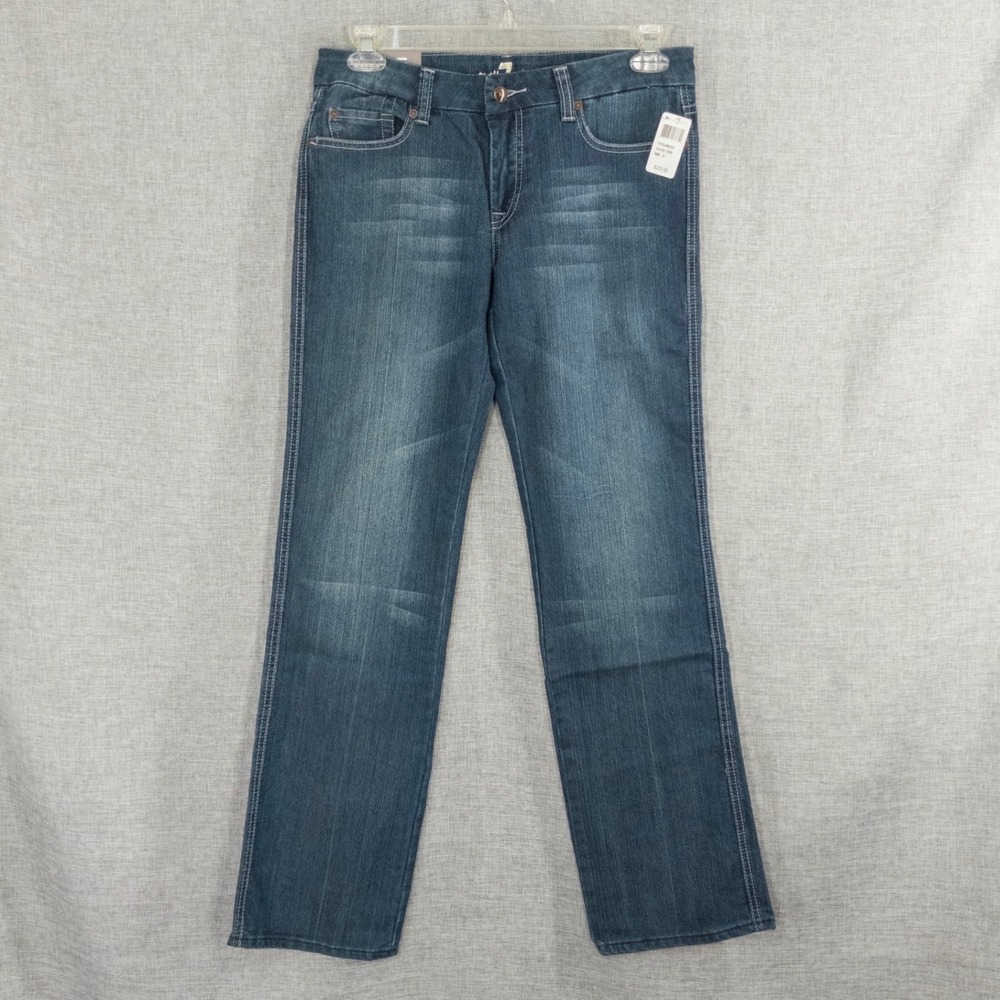 NEW 7 For All Mankind Standard Straight Leg Jeans Women's 30 Blue NWT $225